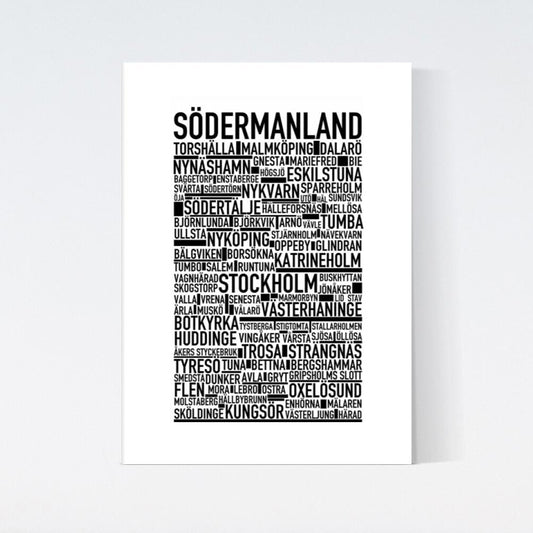 Södermanland Landskap Text Poster