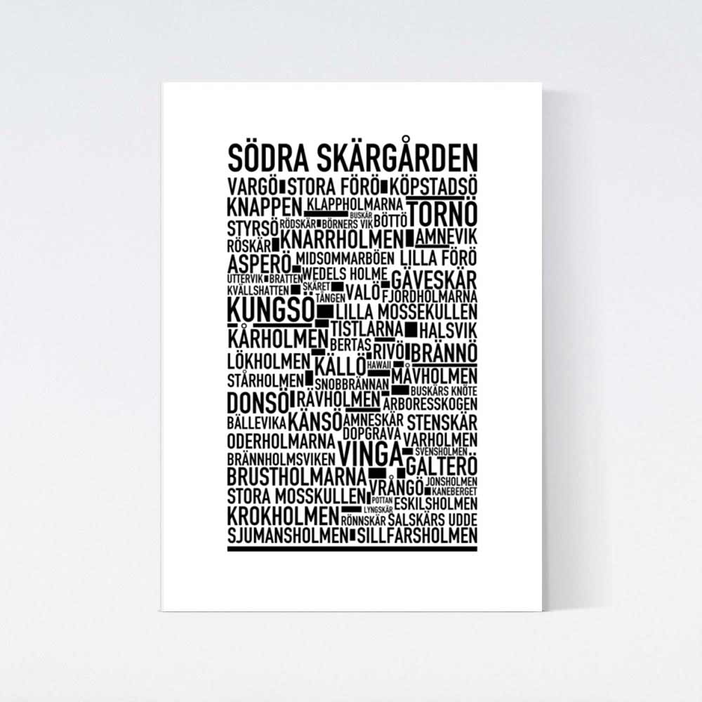 Södra Skärgården Text Poster