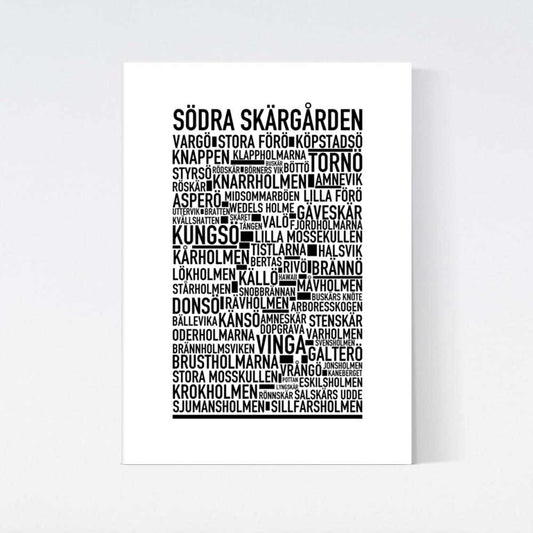 Södra Skärgården Text Poster
