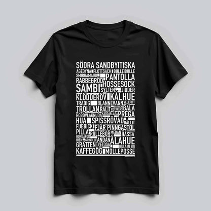 Södra Sandbyitiska Dialekt Text T-shirt