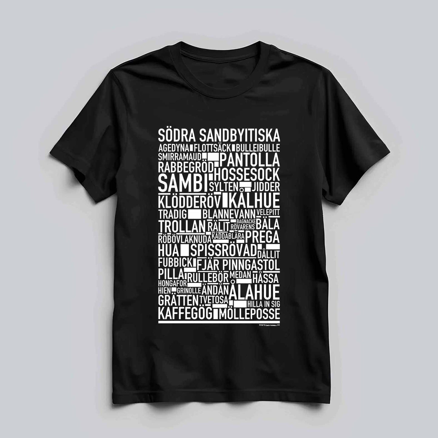 Södra Sandbyitiska Dialekt Text T-shirt