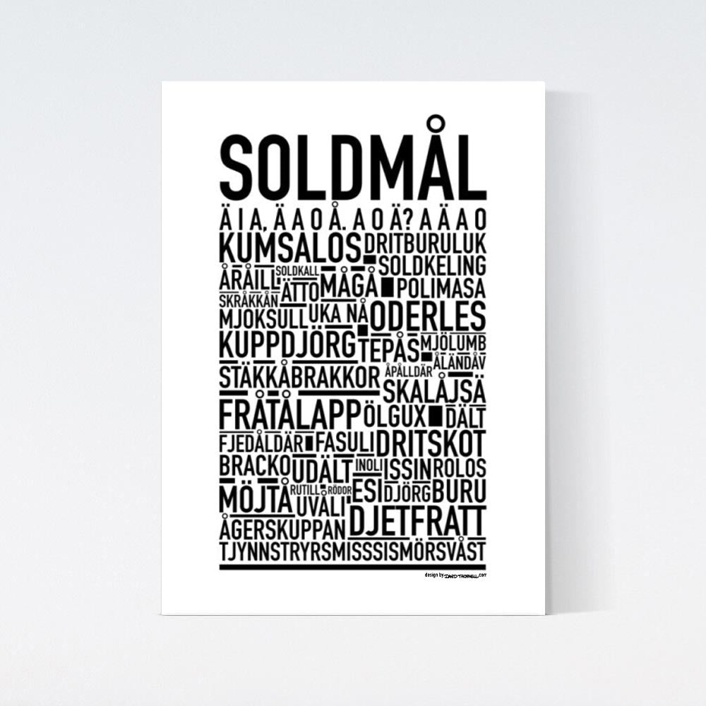 Soldmål Dialekt Text Poster