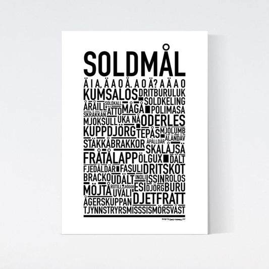 Soldmål Dialekt Text Poster