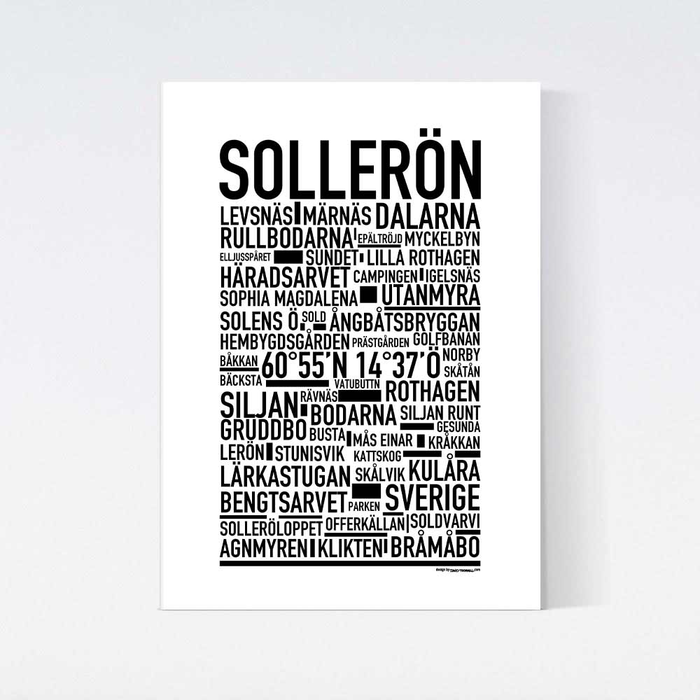 Sollerön Text Poster