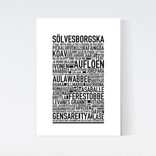 Sölvesborgska Dialekt Text Poster