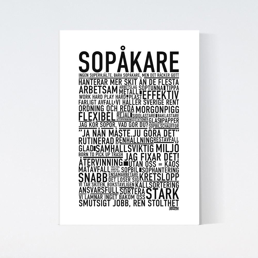 Sopåkare Text Poster