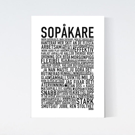 Sopåkare Text Poster