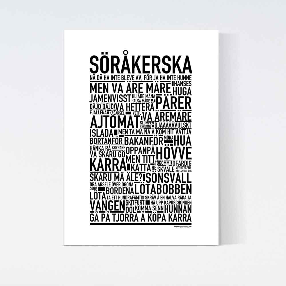 Söråkerska Dialekt Text Poster