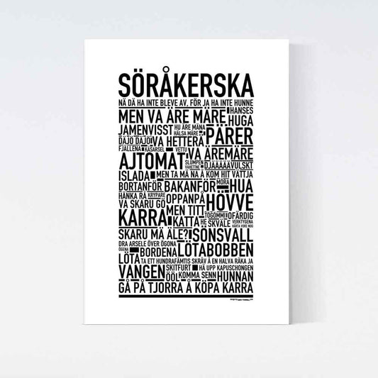 Söråkerska Dialekt Text Poster