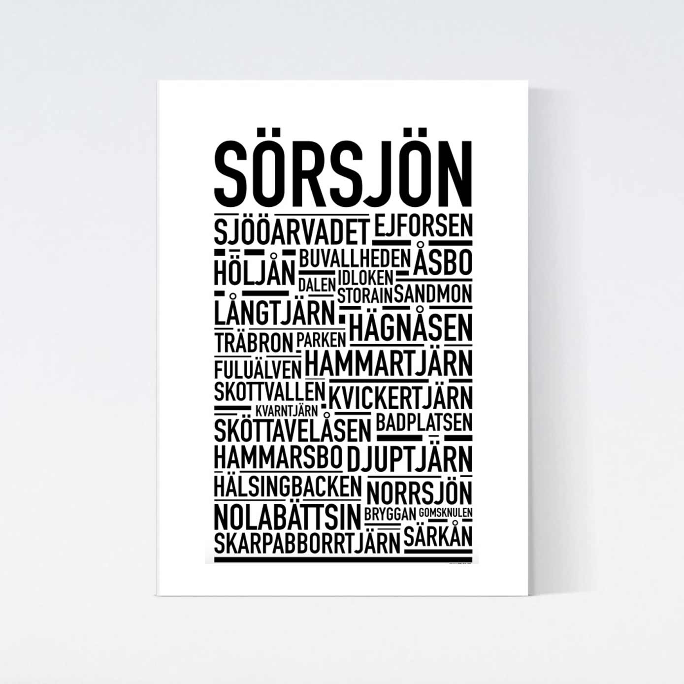 Sörsjön Text Poster