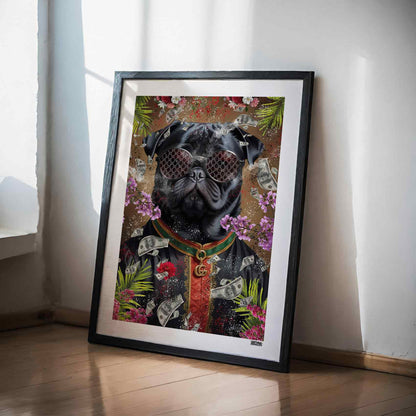 Bossy Pug No 2 Poster