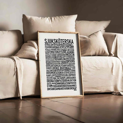 Sjuksköterska 2025 Text Poster