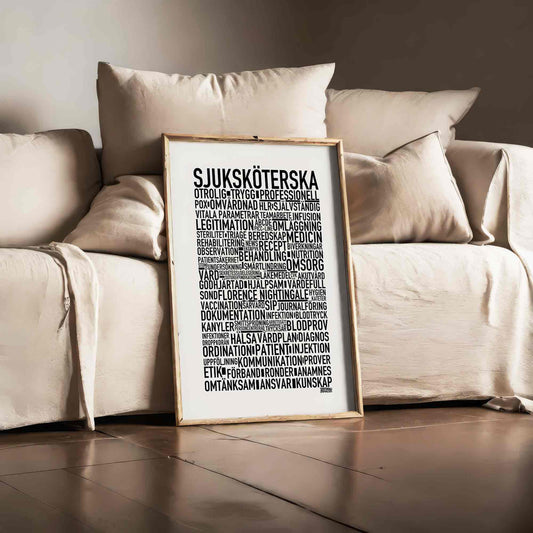Sjuksköterska 2025 Text Poster