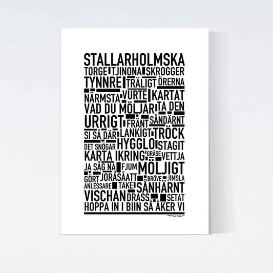Stallarholmska Dialekt Text Poster