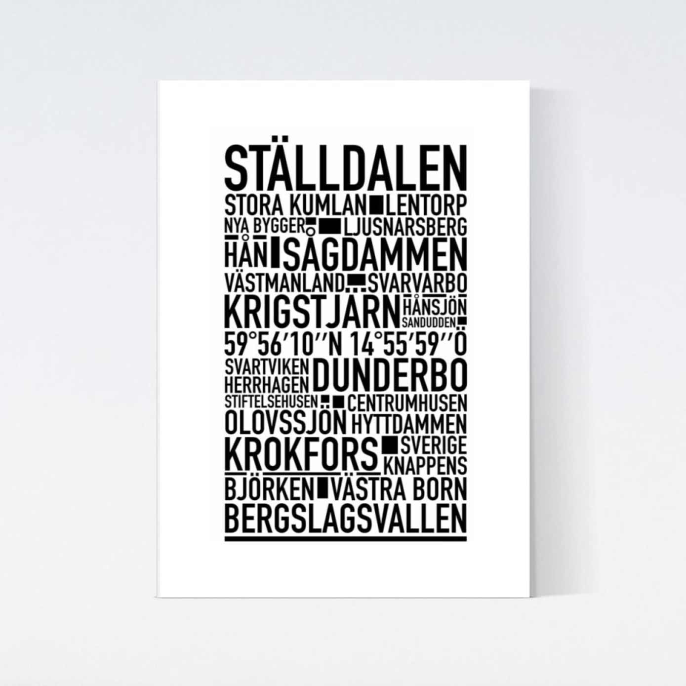 Ställdalen Text Poster