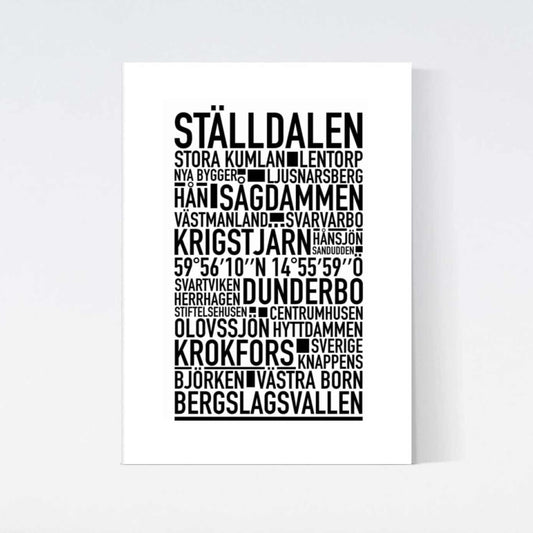 Ställdalen Text Poster