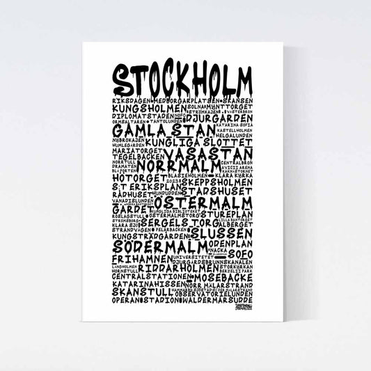 Stockholm Graffiti Text Poster