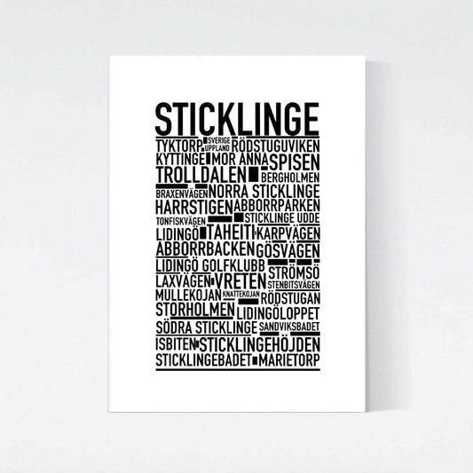 Sticklinge Text Poster