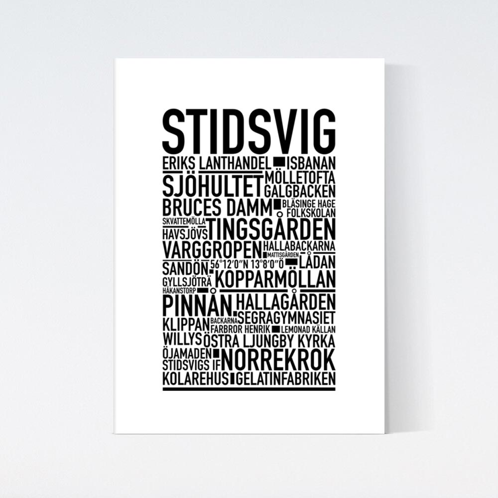 Stidsvig Text Poster