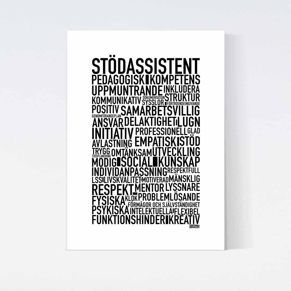 Stödassistent 2025 Text Poster