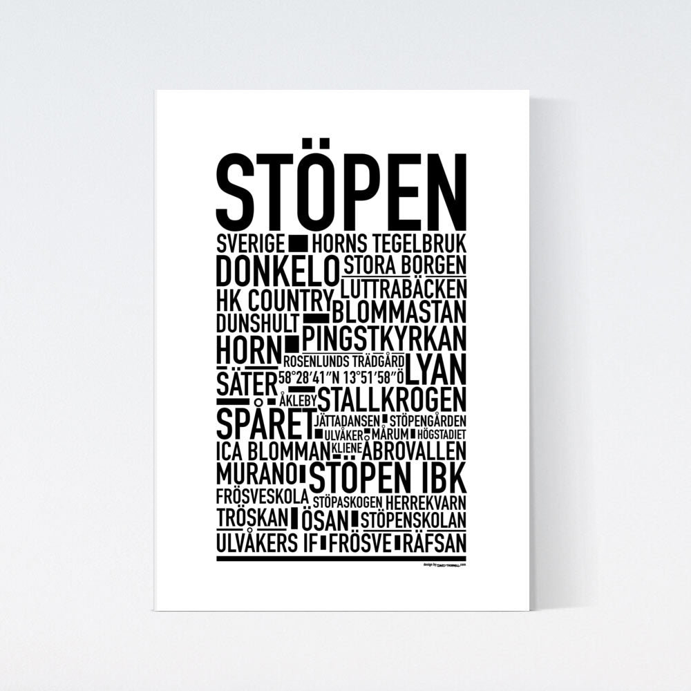 Stöpen Text Poster