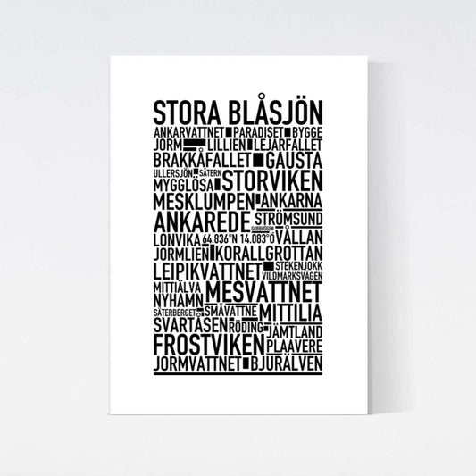 Stora Blåsjön Text Poster