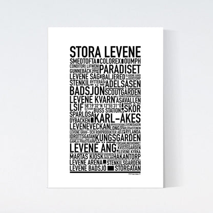 Stora Levene Text Poster