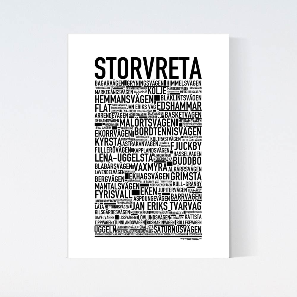 Storvreta Text Poster