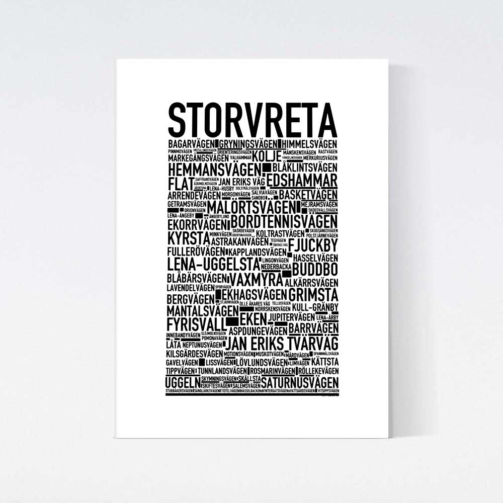 Storvreta Text Poster