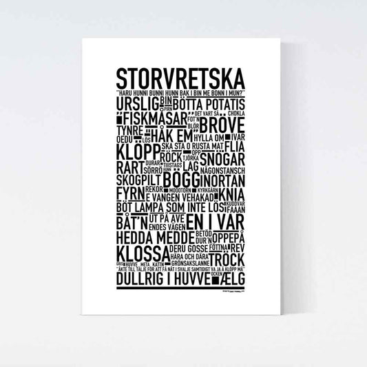 Storvretska Dialekt Text Poster