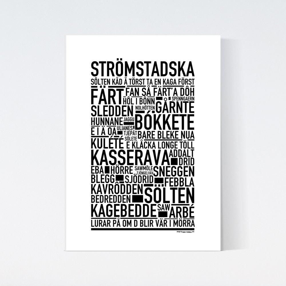 Strömstadska Dialekt Text Poster