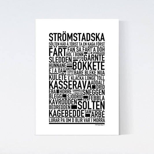 Strömstadska Dialekt Text Poster