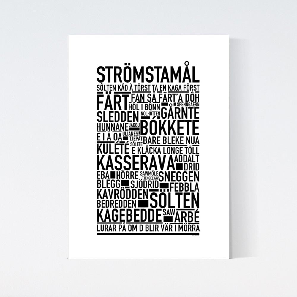 Strömstamål Dialekt Text Poster
