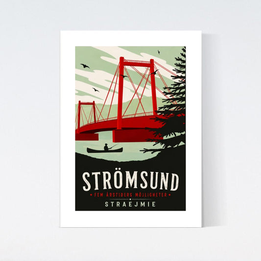 Strömsund Retro Poster