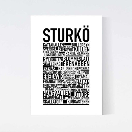 Sturkö Text Poster