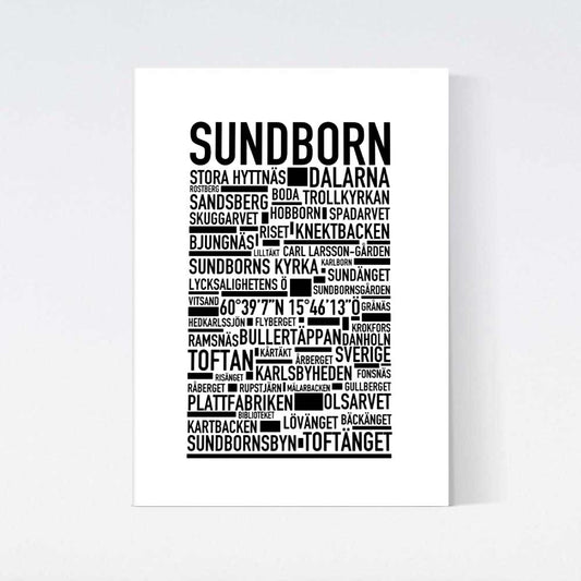 Sundborn Text Poster