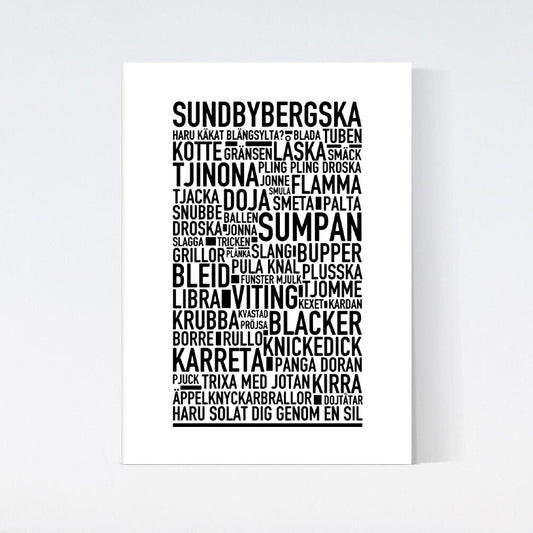 Sundbybergska Dialekt Text Poster