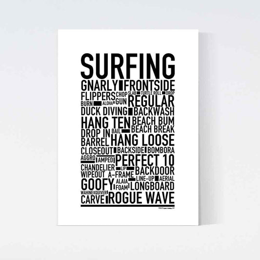 Surfing Text Poster