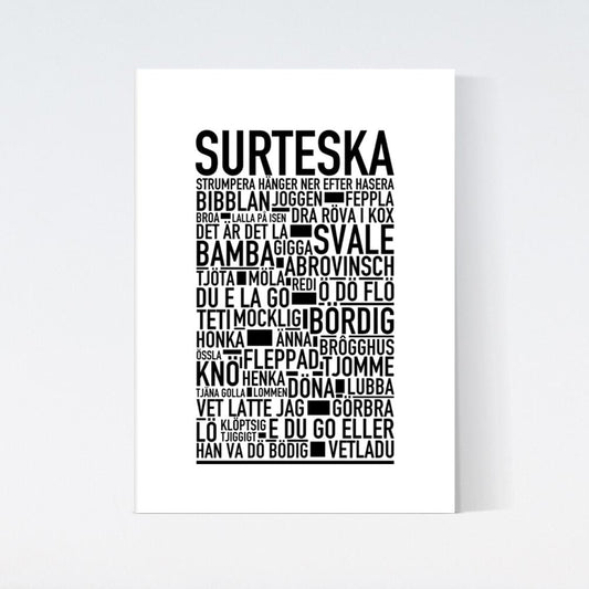 Surteska Dialekt Text Poster