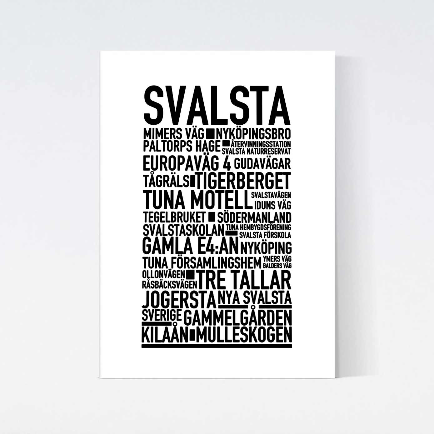 Svalsta Text Poster
