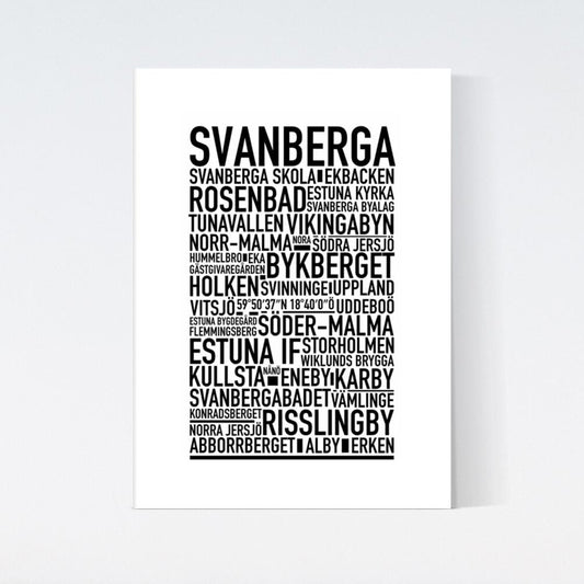 Svanberga Text Poster