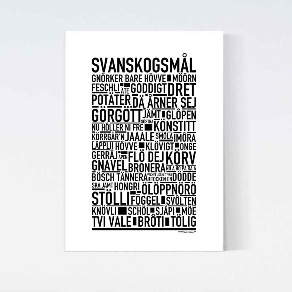 Svanskogsmål Dialekt Text Poster