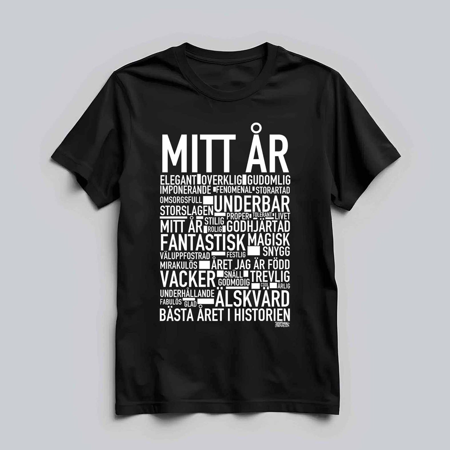 Ditt Födelseår Text T-shirt