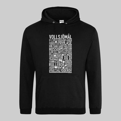 Vollsjömål Dialekt Text Hoodie