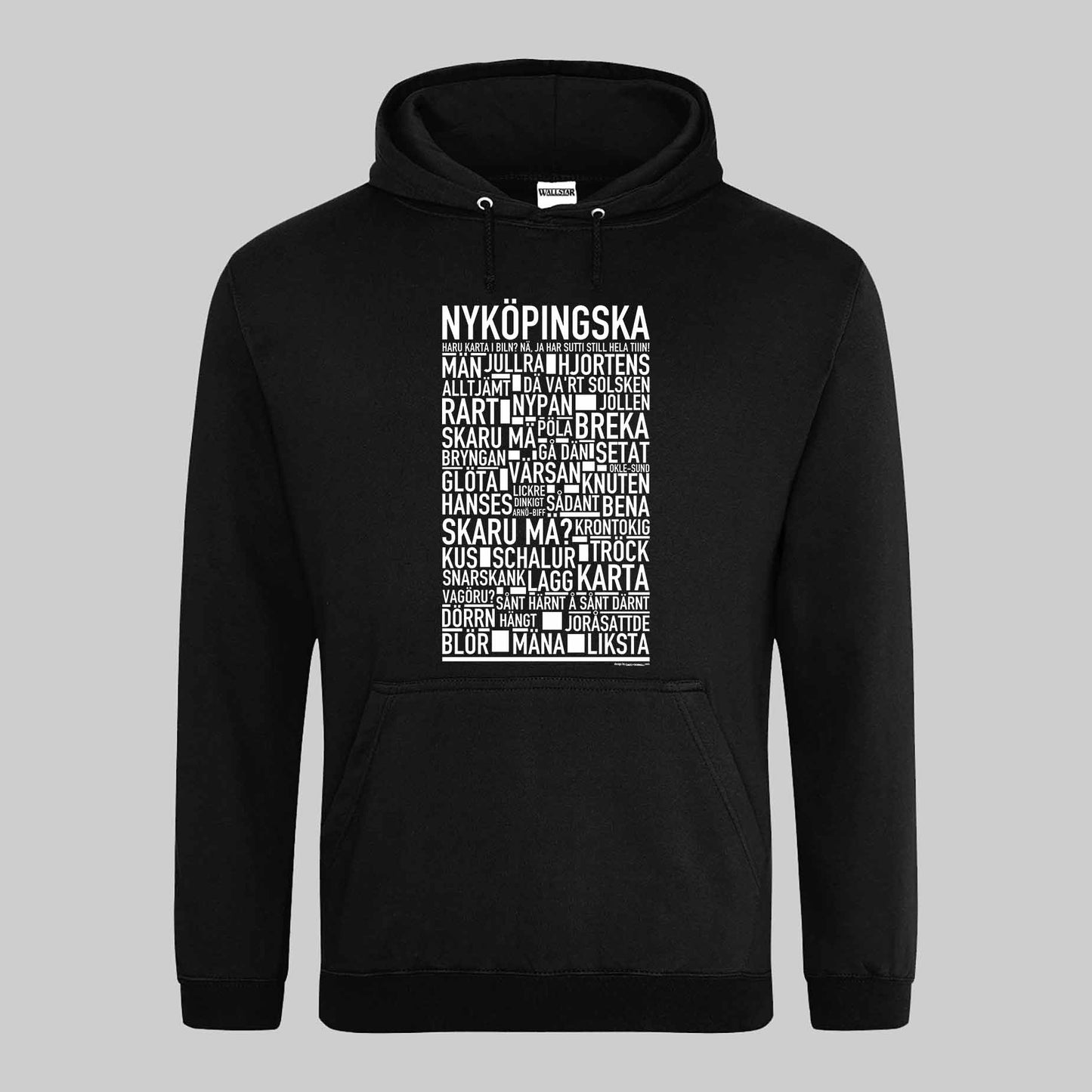Nyköpingska Dialekt Text Hoodie