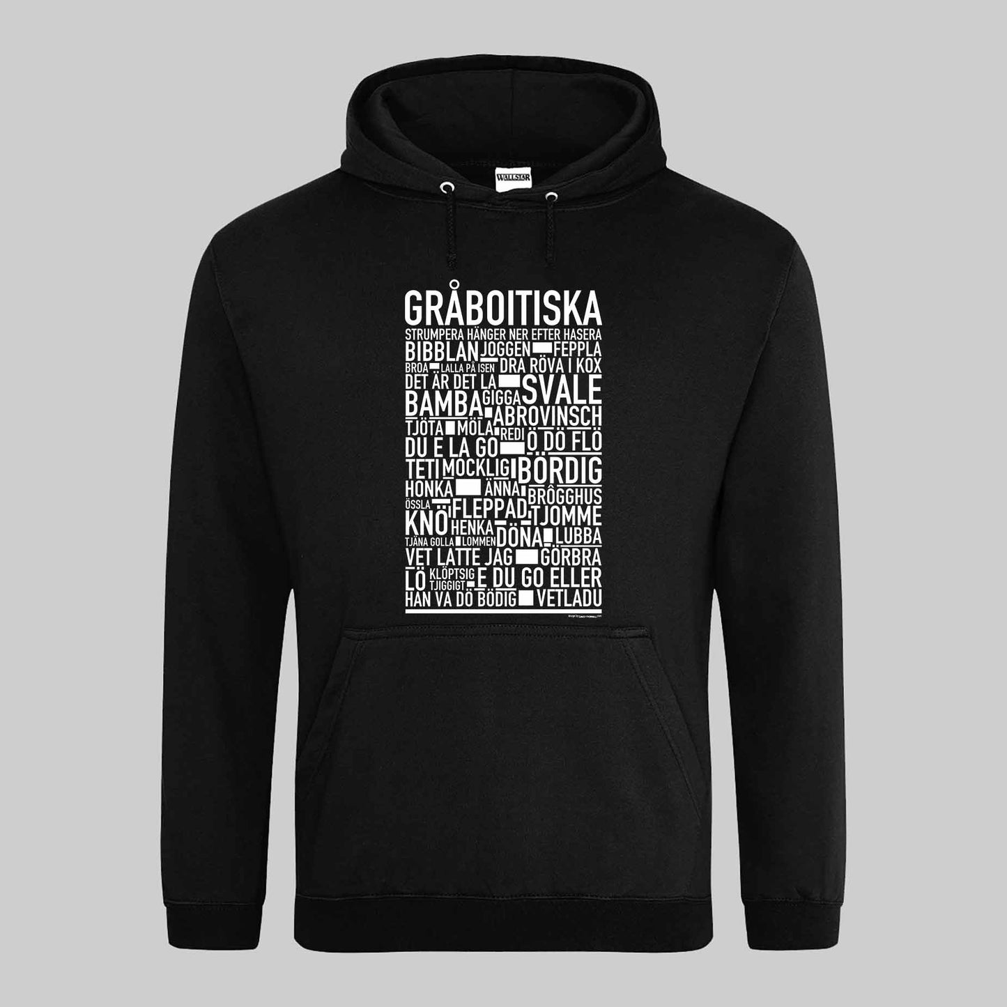 Gråboitiska Dialekt Text Hoodie