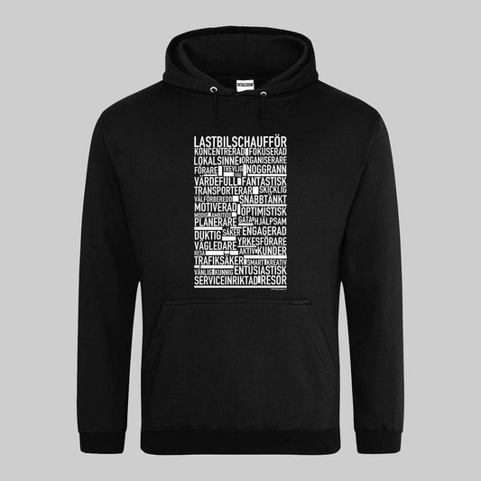 Lastbilschaufför Text Hoodie