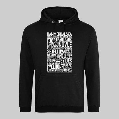 Hammerdalska Dialekt Text Hoodie