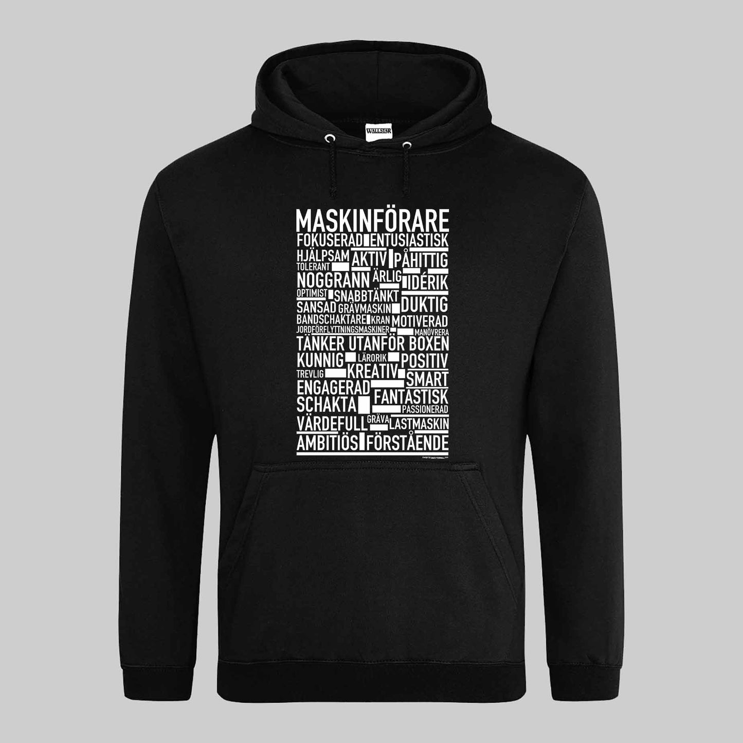 Maskinförare Text Hoodie
