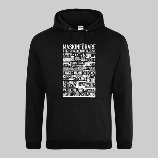 Maskinförare Text Hoodie